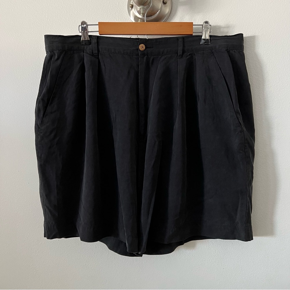 Kahala Men's Black Shorts Silk Blend Sz 38
